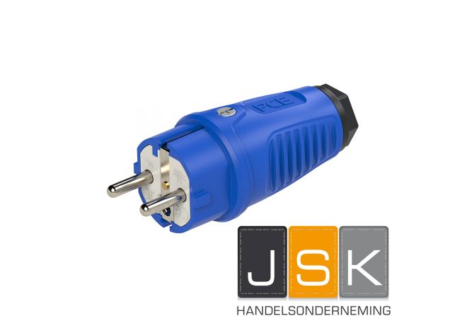 Sirox/PCE 0521-BS Contactstop bus/randaarde Taurus2 blauw/zwart rubber 16A 250V~, 126550