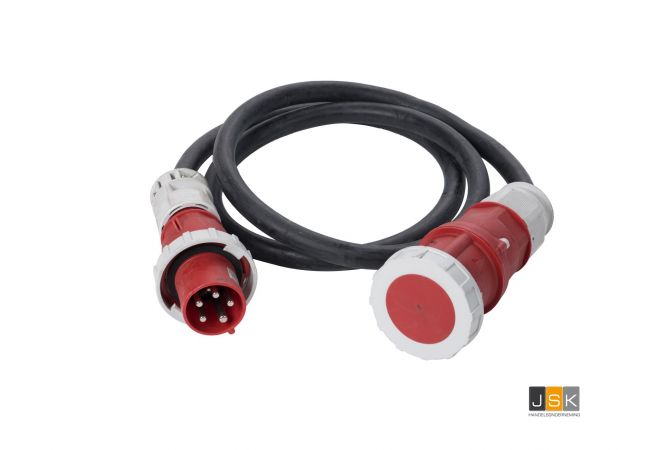 IP67 - 363.425 | SIROX® CEE-verlengkabel H07RN-F 5G2,5 mm², 16 A, 5-polig, 400 V, 6 h 25 m Zwart