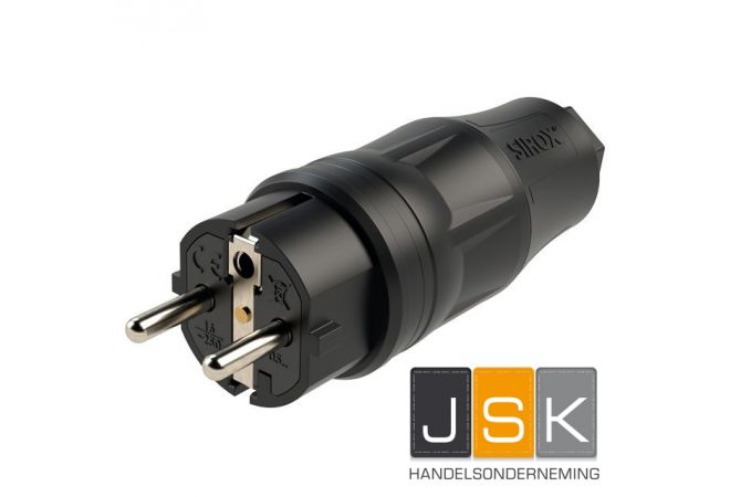 SIROX/PCE Profi stekker 2-polig, zwart, IP54, voor aansluitdiameter tot 3G2,5 mm², nominale spanning: 250V~ nominale stroom: 16A - 802.501.01