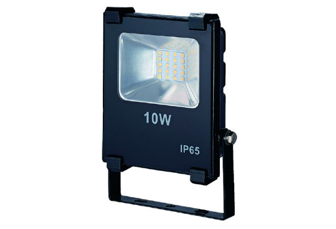90900.1 Target premium LED-straler 10 W, aansluitkabel 1,5 meter, Lange levensduur, Lichtkleur: 5.000 K H07RN-F, Stralingshoek: 130, Traploos instelbare hellingshoek