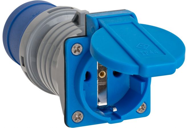 163162 - BRENNENSTUHL CEE contactstopadapter met randaarde 3-polig 230V 16A IP44 (1080990)