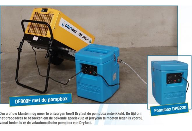 Dryfast Pompbox DPB230, IP beschermingsklasse IP22 pomp: IPX8, Wateropbrengst 13,66 l / min, Inhoud waterreservoir 16 L, Opvoerhoogte 5 meter