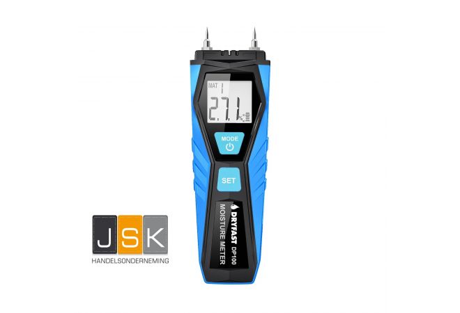 Vochtmeter DP100 - Professionele vochtmeter voor het bepalen van het vochtgehalte van hout of van zachte bouwmaterialen