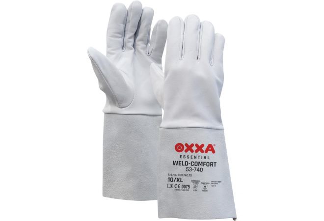 Lashandschoen OXXA® Weld-Comfort 53-740 handschoen, gemaakt van schaapsnappa leder 0.7-0.9 mm) (Dozijn 60 paar) (Maat 10/XL)
