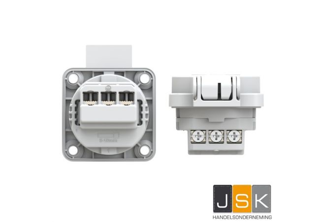 PCE 105-0w Reserve stopcontact wandverdeelkasten IP 54 wit, flensmaat: 50 x 50 mm, incl. dunne flensdichting, afstand tussen de bevestigingsgaten: 38 x 38 mm, 601.050 wit