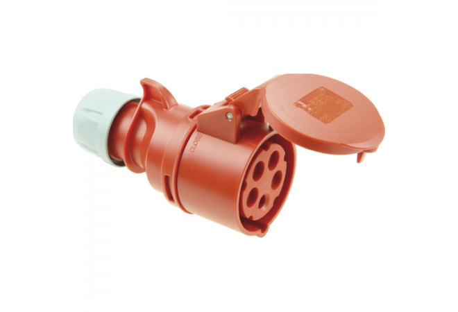 115-6V CEE opbouw wcd 16A 5p 400V 6h rood-rood IP44 huis rood - 102570 / 601.156