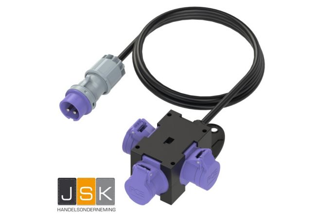PCE 9430024 Distribution Adaptor Low Voltage Series ST. Anton 16A 2P 24V (Purple) 9430024