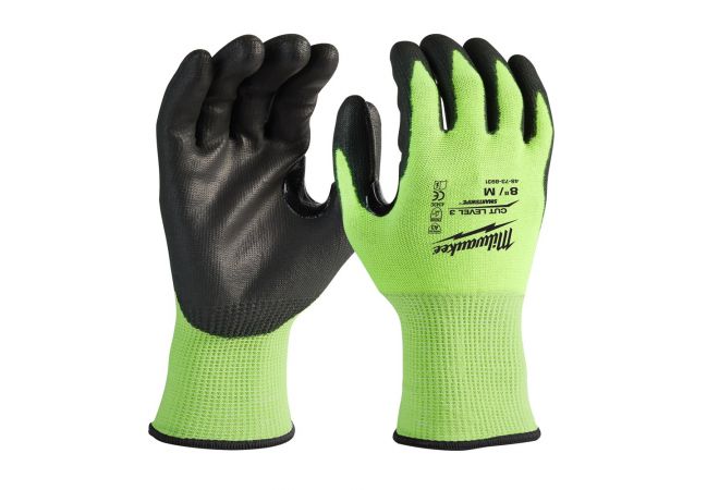 Milwaukee Hi-vis werkhandschoenen snijklasse 3/C (doos 6 paar) (maten 8-11 ) - 2.35.53.500