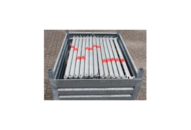 12585 Stapelbak 1.25 m x 0.85 m x 0.60 voor voetstukken 300 stuks - geheel thermisch verzinkt - Max. hijslast 2.000 kilogram