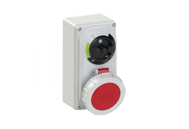 32A 4p IP67 3h Reefer Container Interlock Contactdoos met Schakelaar PCE 61242-3
