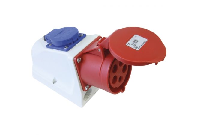 SIROX® CEE-combi-wanddoos IP 44, 5-polig, 400 V, 6 h 32 A* | 601.532 - JSK Handelsonderneming