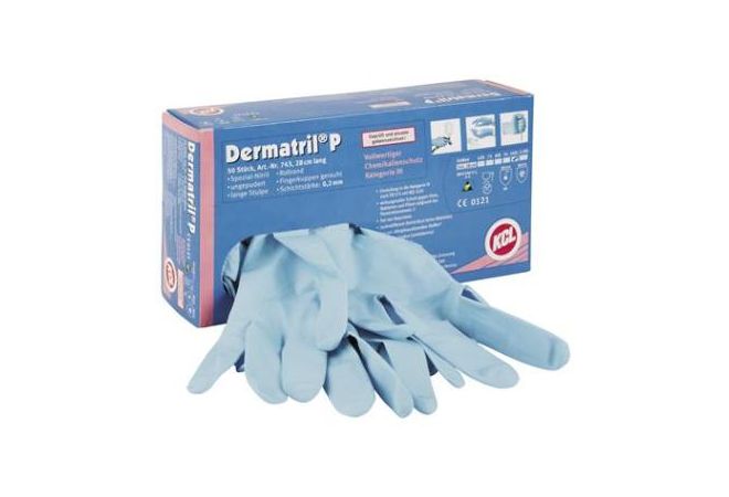 KCL Dermatril P 743, dikte 0,2 mm, blauw, per 50 st.