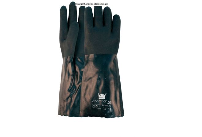 Handschoen PVC geruwd, 40 cm