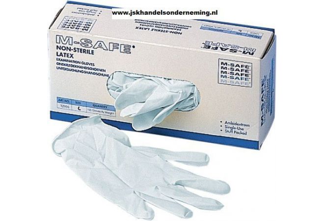 M-Safe latex handschoenen, blauw