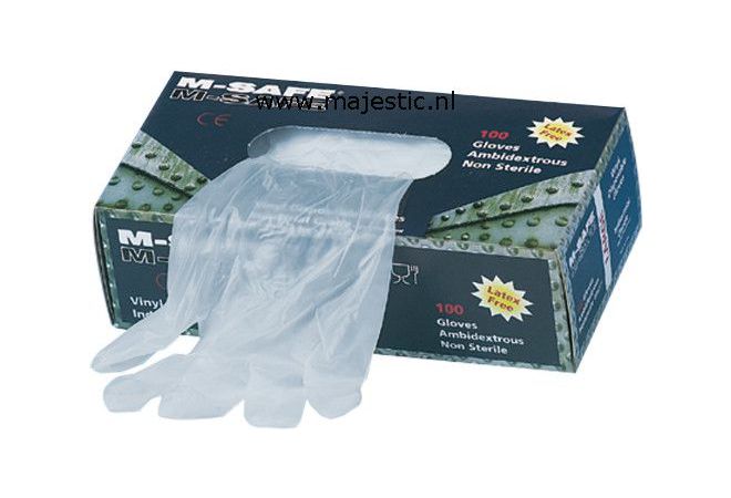 M-Safe vinyl handschoenen, blauw