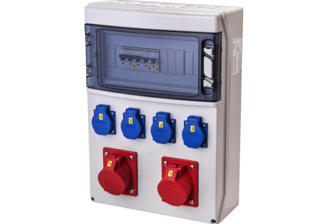VOTHA WERSAU wandverdeler SIEMENS REG - bedraad met 2x CEE 16 A, 4x WCD'S 230 V en aardlekschakelaar 40 A 0,03 A (4P) 056.024.0120-SI