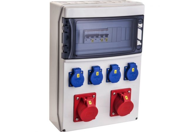 VOTHA WERSAU wandverdeler SIEMENS REG - bedraad met 2x CEE 16 A, 4x WCD'S 230 V en aardlekschakelaar 40 A 0,03 A (4P) 056.024.0120-SI