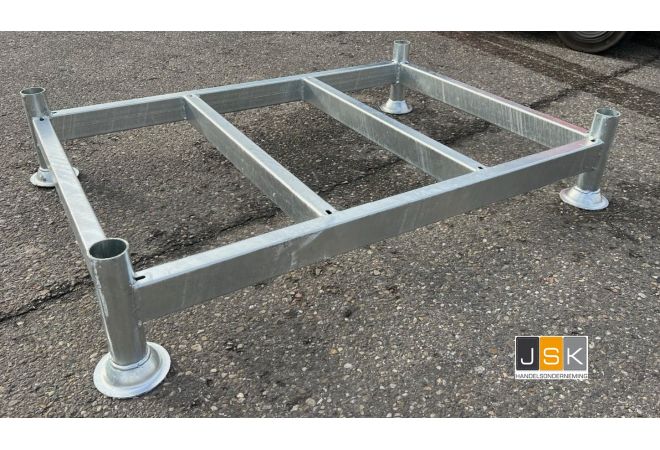 Steigerpallet 125x85cm | Stapelpallet | Stapelrek | Steigerrek | Thermisch verzinkt | Heavy Duty W.L.L. 2.500 kg