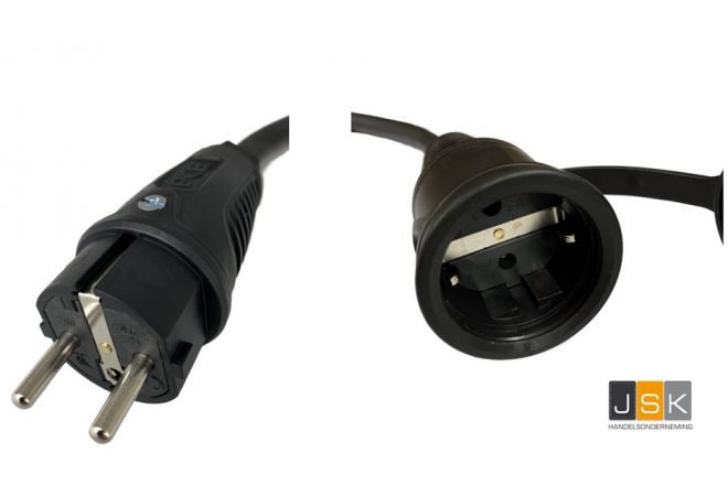 Mobiele Digitale Elektriciteitsmeter - gekalibreerd - (met reset) IP54 - 230V Schuko stekker naar 230V Schuko koppeling -IP54 bescherming - spatwaterdicht