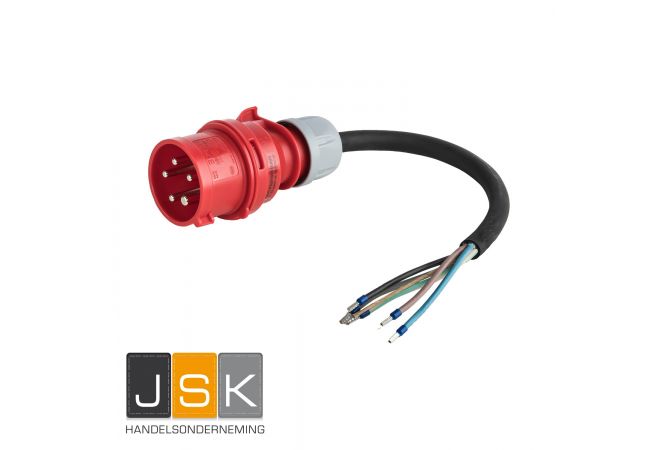 Aansluitkabel 3 m H07RN-F 5G2,5 CEE 16/5/400 100 mm gestript+adereindhulzen, Type N0350250015 - 123390