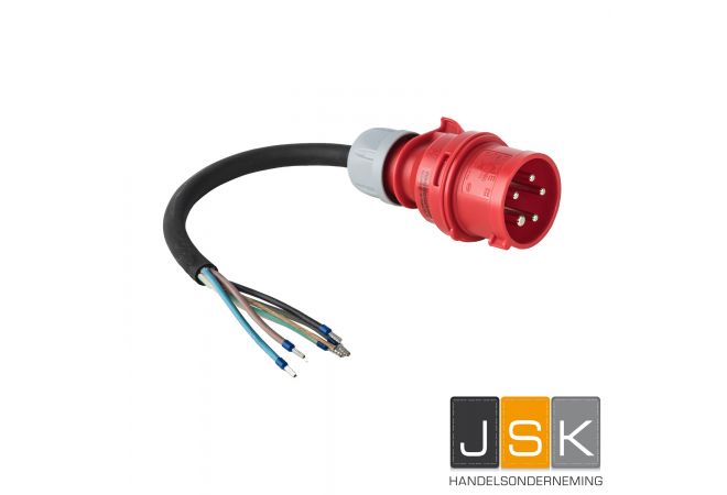 Aansluitkabel 3 m H07RN-F 5G4 CEE 32/5/400 100 mm gestript+adereindhulzen, Type N0350400025 - 123394