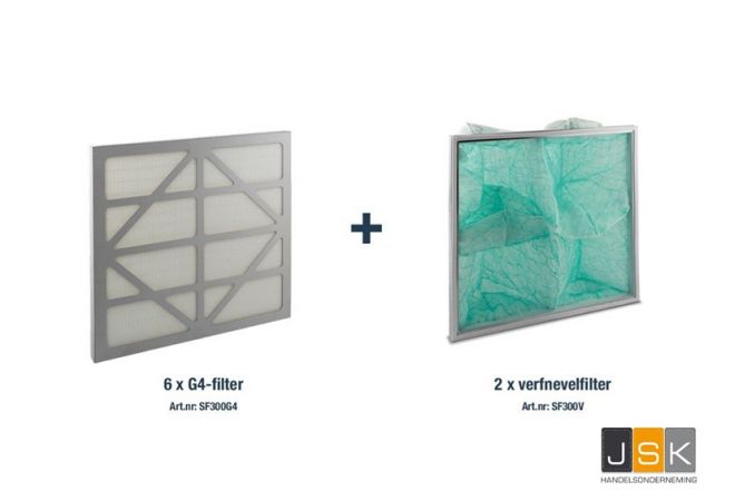 Premium bouw filterpakket 6x G4, 2x F7Z t.b.v. Filterbox FB300