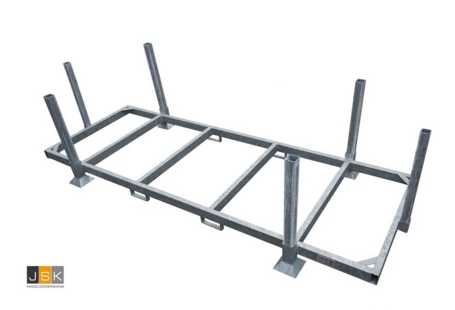 Rijplatenrek voor 25 rijplaten 3 x 1m met uitneembare staanders | 1010.0025