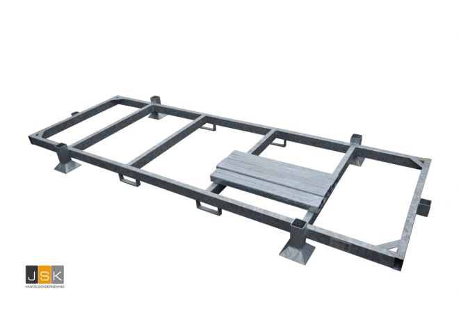 Stapelbox voor kunststof rijplaten zwaar 300x100 cm | 1010.0025