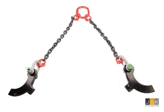 Hijsketting met betonplaathaken - set 1