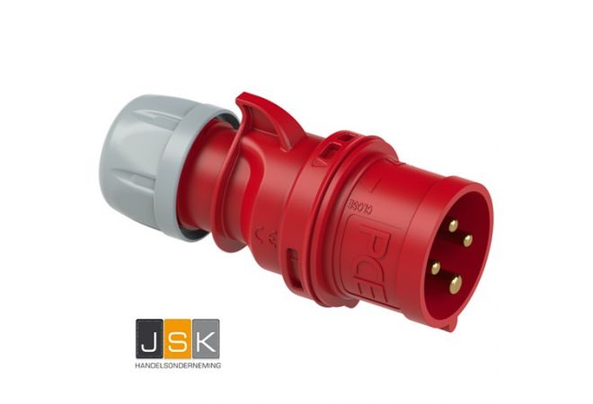 CEE-plug 16A 4p 6h IP44/IP54 SHARK housing material: PA6 rated current: 16A number of poles: 4 (3P+PE) clock-position: 6h - 102202 - 630.146