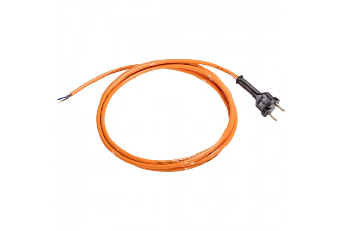 PUR Aansluitsnoer - PUR Aansluitkabel - H05BQ-F 2 x 1,0 mm² oranje 5 meter - 029.107