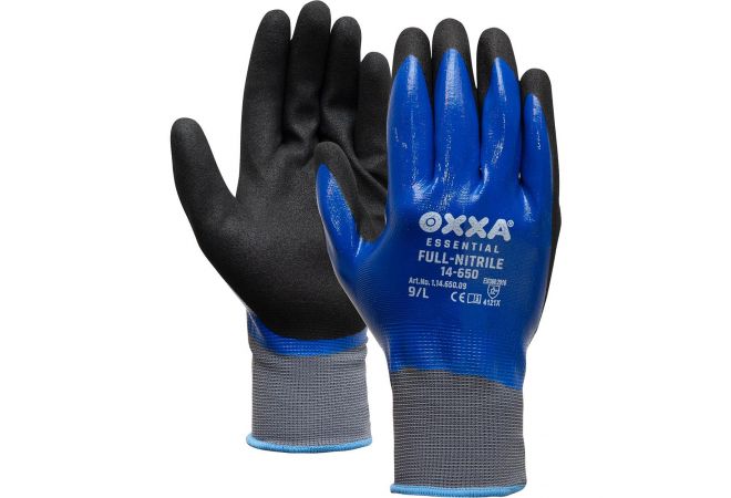 11465000 OXXA® Full-Nitrile 14-650 handschoen (Dozijn 12 paar) (Maten 8-11) - 1.14.650.00