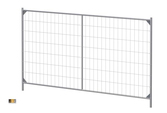 Bouwhek voorverzinkt, middenbuis en 4 ingelaste hoeken 100% rondom gelast frame 3.500x2.000 mm - verpakkingseenheid 68 stuks af fabriek excl. transport