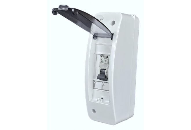 Stroomonderbreker / Wand gemonteerde elektriciteitskast B16A 1P 230V zekering - Stroomonderbreker 2-weg - Schakelkast zekering - 1446.16A|B|230V