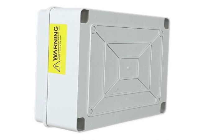 Stopcontactverdeler 230V - 6x Schuko 230V stopcontacten in een opbouwverdeelkast IP44 voor gebruik binnen/buiten Ideaal voor werkplaats, garage of fabriek. 1446.6x230V