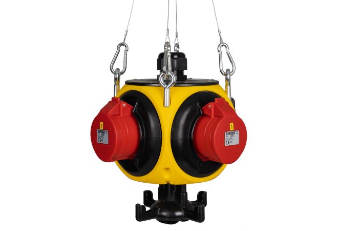 SIROX® Hangverdeler - KHV 8 | 2x 16A 5p 400V - 2x geaarde contactdozen 230V - Overstroomschakelaar | 959.031