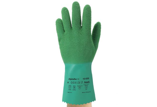 19016700 - Ansell AlphaTec 16-650 handschoen (Dozijn 12 paar) (Maat 8-10) - 1.90.167.00