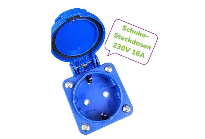 CEE Stopcontactverdeler - 3 x Schuko 230V industriële IP44 stekkerdoos voor binnen/buiten gebruik 1446.3x230V CEE Stopcontactverdeler - 3 x Schuko 230V industriële IP44 stekkerdoos voor binnen/buiten gebruik 1446.3x230V