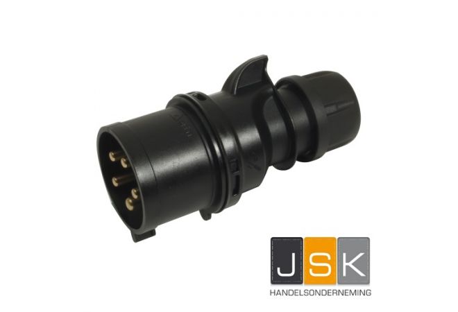 CEE-plug 32A 5p 6h SHARK black - 630.256.01/107244