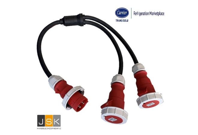 BALS 32A 4 Pin IP67 3H Soft Y Adaptor on 6mm 5 Core HO7 Rubber Cable Reefer Containers, 324324/3h/2 PCE SIROX, AS222556, HS-code: DE85366990