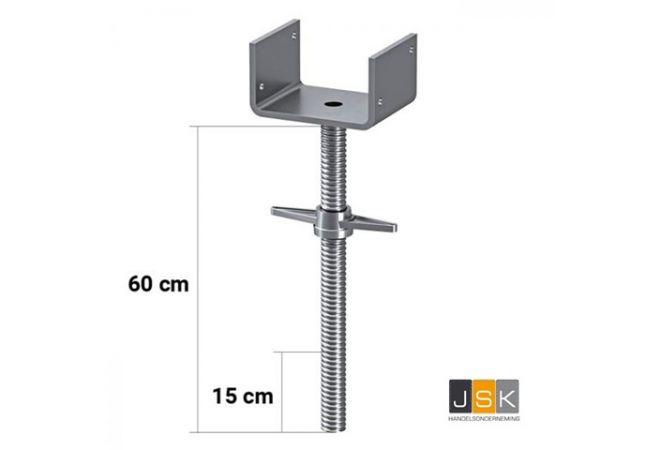 Kopspindel verstelbaar 600mm - U-kopspindel verstelbaar 600mm - Kopspindel U 600mm - Kopfspindel 600mm - Head spindle 600mm - Hovedspindle 600mm - Broche de tête 60 cm