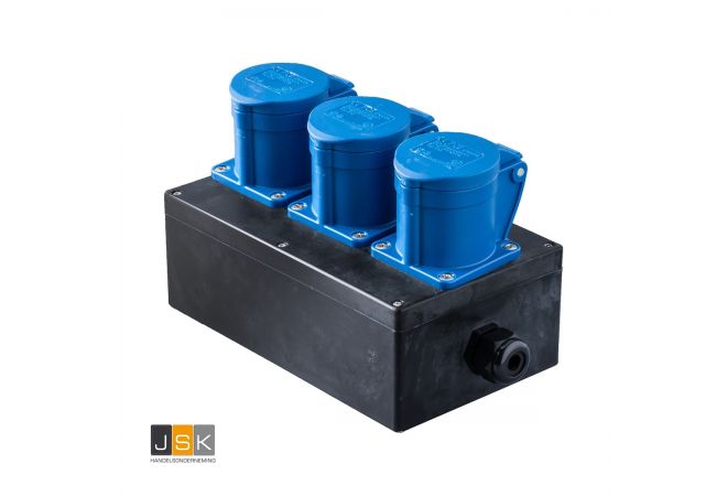 Keraf 114321 Verdeelblok volrubber type 10 3x CEE contactdoos 16/3/230 M20 type 10313 Keraf 114321 Verdeelblok volrubber type 10 3x CEE contactdoos 16/3/230 M20 type 10313