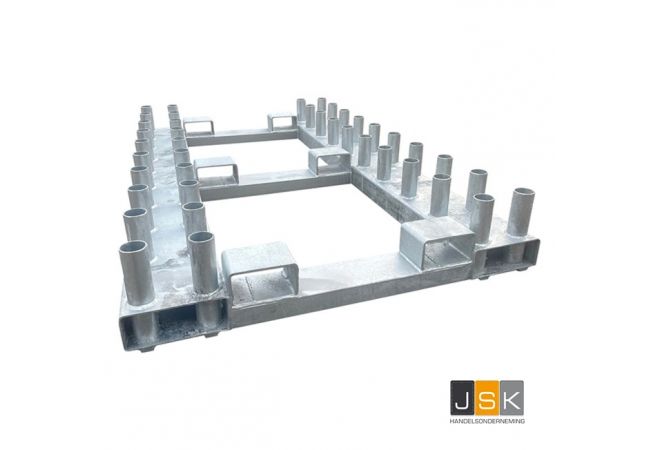 Opslagpallet voor 40 verkeersborden  | Verkeersbordenrek voor 40 verkeersborden | Verzinkt verkeersbordenrek 40 verkeersborden | Opslagrek voor 40 verkeersborden