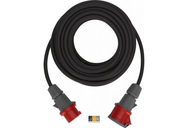 CEE Verlengsnoer 25 meter 16A 400V 5-polig 5x2,5 mm² contactmateriaal PCE SHARK 6h 106992