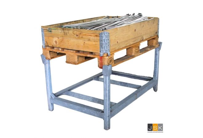 Stapelrek Euro formaat | 1200x800mm | W.L.L. 3.000 kg | Geheel thermisch verzinkt