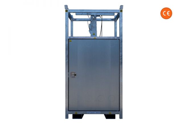 Lichtmast Professional telescopisch uitschuifbaar 2.4 tot 8.5 meter, voorzien van ballastblokken, Nederlands fabricaat, leverbaar met of zonder LED-bouwlampen