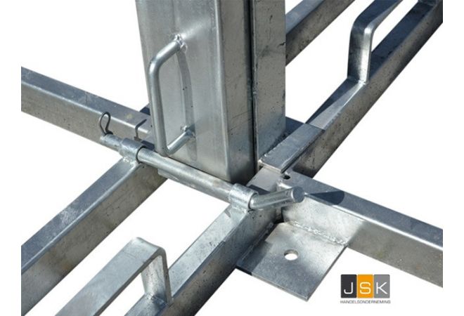 Lichtmast telescopisch 3 - 10,5 meter - Uiterst compacte verzwaarbare 5-delige lichtmast - volledig gegalvaniseerd - Leverbaar met of zonder zeer krachtige LED-bouwlampen