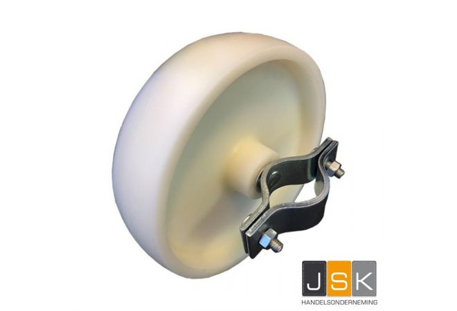 Bouw-hekwiel met klem, nylon uitvoering hoogte: 200 mm breedte: 200 mm diepte: 40 mm