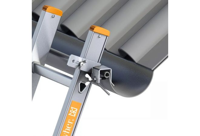 Layher Goothaak voor ladder-Beugels-haken-klemmen Dachrinnenhalter-Sicherung der Leiterrinne-Leiter-Absturzsicherung-Leitergriff–Leitersicherheit-1016006