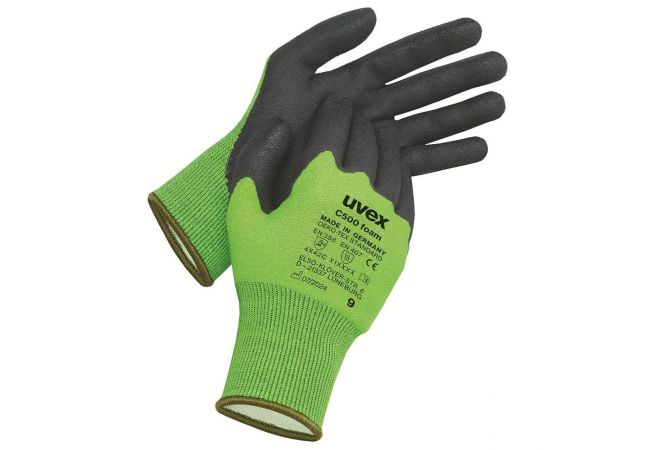 19144500 - uvex C500 foam handschoen (Doos 10 paar) (Maat 7-11) - 1.91.445.00